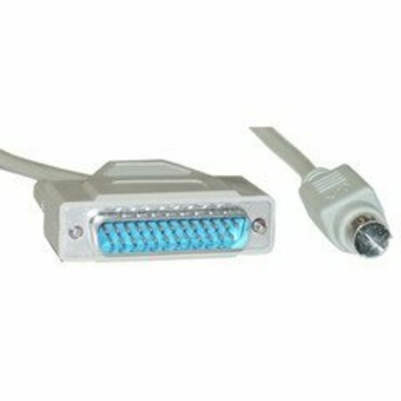 SWE-TECH 3C Apple Hayes Modem cable, MiniDin8 Male to DB25 Male, 8 Conductor, 6 foot FWT10M3-01106